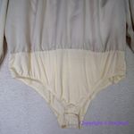 Eloquii New! Beige cream Long Sleeve Mock Neck keyhole Front Bodysuit Photo 3