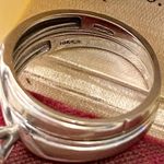 Vintage 10k White Gold Diamond Band Wedding Set Sz 7.25 & 7.5 BOX NOT INCLUDED Photo 3