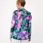 LOGO By Lori Goldstein Multicolor Printed Blouse Photo 1