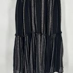 Rails  Abia Dress Tiered Black Stripe Smocked Ruffle Linen Blend Boho Size XS Photo 8