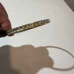 Set of 5 Stackable Bangles Gold Tone Rhinestone Pearl Embellished Photo 7