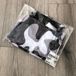 New Women’s Camo Workout Set Tank Shorts Black White Camouflage XS Photo 3