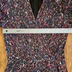 Saylor ‎ Bernadette Long Sleeve Mini Dress Women’s S Small Floral Metallic Wrap Photo 10