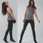 Lululemon  butterfly and striped Olive green and black leggings size 4 Photo 1