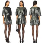 Free People  Manuka Sequin Mini Dress Women's Small Silver Drop Waist Party NWOT Photo 3