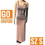 Go Couture Maxi racer back brown dress Sz S Photo 1