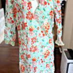 J.Crew  FACTORY Small PRINTED‎ BEACH CAFTAN COVER UP DRESS WITH TASSELS Photo 0