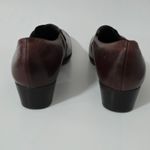 Munro American Women's Burgundy Leather Slip On Block Heel Dress Shoes Size 10 N Brown Photo 3