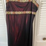 Morgan & Co Vintage Rocket Candy Formal Dress Metallic Red Burgundy Black Prom 90s Y2K Goth Photo 6