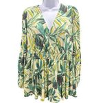 Torrid  NWT Green Textured Knit Surplice Puff‎ Sleeve Babydoll Top size 0X 12 Photo 2