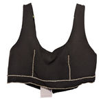 NWT Blue B Rhinestone Studded Crop Vest Top Small Edgy Concert Western Party Black Photo 6