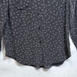 Equipment  Femme Black Moon Pattern Long Sleeve Button Up Blouse Top Women's M Photo 5