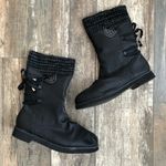 Sweater cuffed scrunch faux leather boots size 42 Black Photo 1