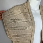 BELLDINI Beige Tan Open Knit Cardigan Vest Kimono Size M Photo 1