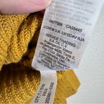 Madewell  Mustard Yellow Chunky Knit Cropped Pullover Sweater Womens XS Fall Cozy Photo 2