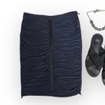 Cache new π€ Ruched Draped Zipper Mini Skirt π€ Shiny Navy π€ Black Ribbon π€ 4 Photo 13