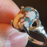 Mixed 3 color gemstone S925 silver ring size 7.5 Photo 6