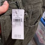 American Eagle  90s Straight Cordaroy Green Jeans‎ Size 6 Long Photo 4