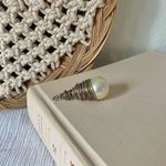 Wire Wrapped Pearl Pendant Charm Vintage “Hesper” Bohemian Mermaidcore Silver Jewelry White Photo 7