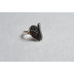 Source Unknown Angel Wings Silver Tone Metal Alloy Size 4 Cuff Fairy Casual Unisex Ring Photo 2