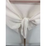 Garage white knot front short sleeve crop top size small Photo 4