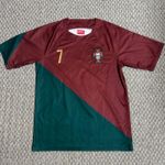 Cristiano Ronaldo #7 Green and Maroon Portugal National Team FIFA Soccer Jersey Red Photo 0