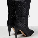 Gucci Women's Black GG Matelasse Leather Boots Size 36.5 Photo 8