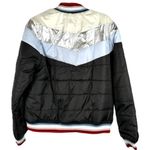 EV1 Black Silver Blue Cream Puffer Coat Large Photo 1