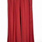 ZARA  Orange Satin Wide Leg Pull On Pants Womens S High Rise Casual Boho Fall Photo 0