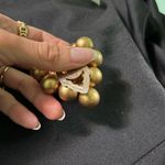 1 of 1930s Vintage Miriam Haskell Grape Pearl Dress Clips/Fur Clips!!! Gold Photo 10