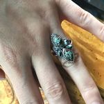 White Buffalo Royston Blue Horizon Turquoise Sterling Silver Ring Size 7 Photo 2