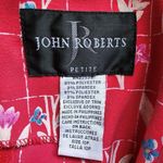 John Roberts Red Floral Sleevless Dress Size 10P Photo 5