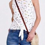 J.Crew Tank Top NYC Logo motif with tie knot bottom Photo 0
