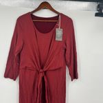 Garnet Hill NEW  Ballet Wrap Knit Midi Dress classic fit ballet wrap size large Photo 2