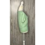 DKNY  Women's XS Mint Green Geometric Short Sleeve‎ Pullover Sweater Photo 3