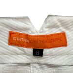 Cynthia Steffe Pants Women 8 White Linen Blend Pinstripe Flare Retro Y2K Coastal Photo 10