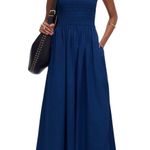 Madewell NWT  Sicily Dress PXL Blue Smocked Midi Dress Sleeveless Summer Casual Photo 0