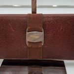 Salvatore Ferragamo  Vera Ribbon Wallet Brown and Gold Photo 0