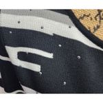 Ming Wang  Black White Gray Geometric Print Knit Midi Dress Size L Photo 1