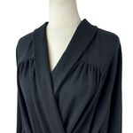 Eloquii Jumpsuit Women’s 22/24 Black Faux Wrap Shawl Neck Belted Long Sleeve Photo 7