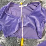Juicy Couture NWT  purple velour cardigan size small Photo 5