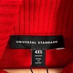 Universal Standard  Red Turtleneck Sweater Size 4XS (00-0) Cotton Blend New Photo 2