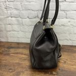 Brooks Brothers  Leather Hand Bag Tote Brown Gold Top Handle Used Photo 2