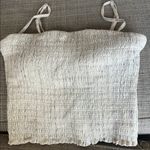 OGL Smocked Oatmeal Heather Spaghetti Strap Crop Top Size undefined Photo 8