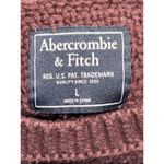 Abercrombie & Fitch  Burgundy Red Ribbed Knit Crewneck Long Sleeve Sweater Size L Photo 2