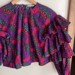 Ulla Johnson Tulia Printed Cotton Top In Purple Photo 3