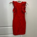 Amanda Uprichard  Orange Ridgely Dress Size Medium $245 Photo 4