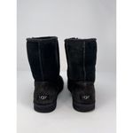 UGG  Australia Womens Boots Black Suede Classic Short Fleece Pull On Winter US 9 Photo 3