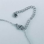 Stacked Design Sterling Silver and CZ Necklace Photo 4