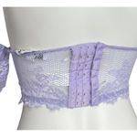 TIC TOC small off shoulder lilac purple lace pushup cropped bustier top Photo 5